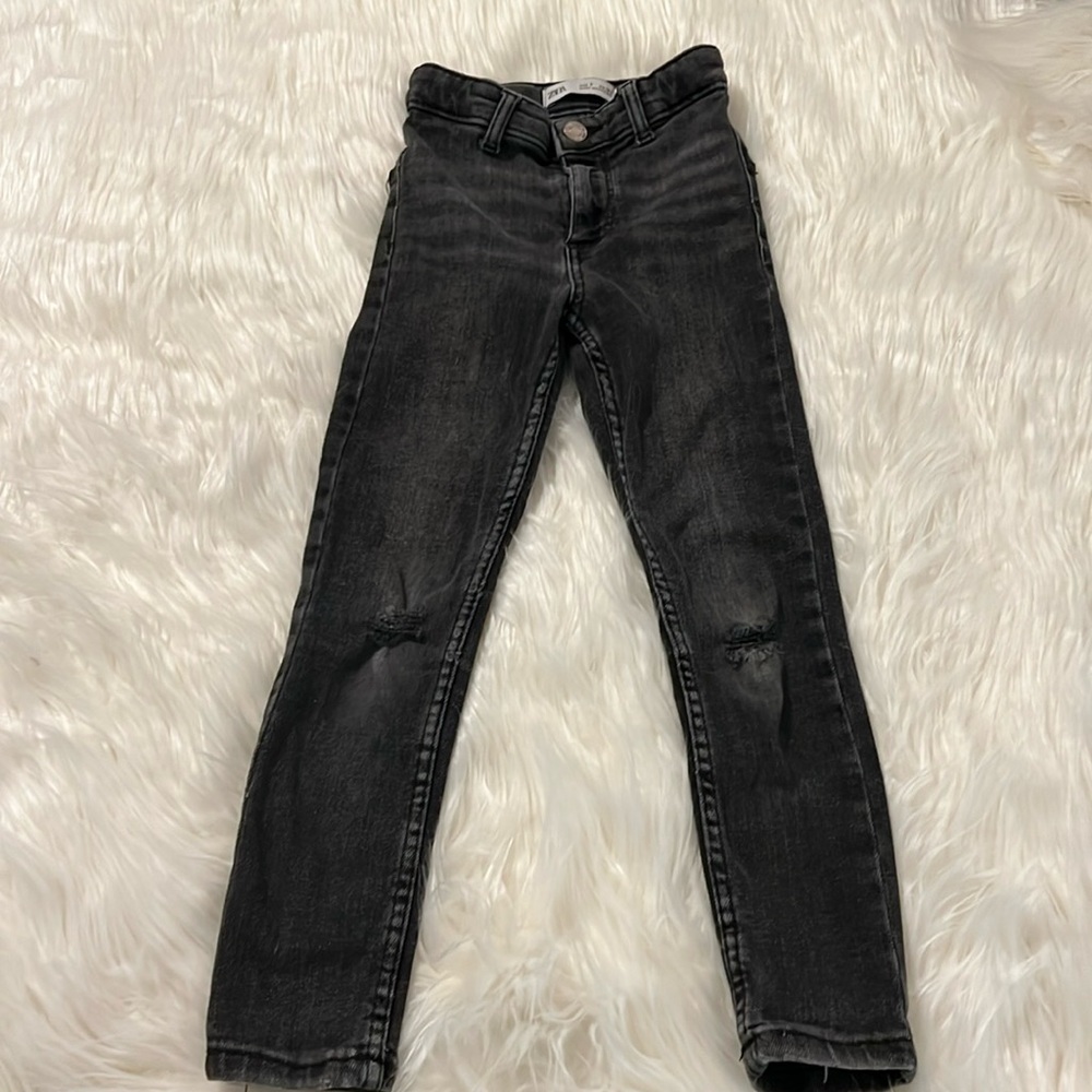 ZARA KIDS GIRLS SKINNY JEANS HIGH WAISTED